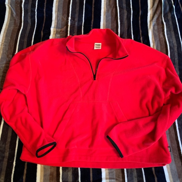 Super comfy and cute PINK quarterzip! Excellent condition - Picture 1 of 3